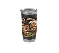 Funny Coffee Appreciation Café Capybara Stainless Steel Insulated Tumbler