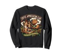 Funny Coffee Appreciation Café Capybara Sweatshirt