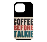 Funny Coffee Before Talkie Speech Costume Case for iPhone 16 Pro
