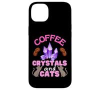 Funny Coffee Crystals and Cats Witch Quote Halloween Cats Case for iPhone 14 Plus