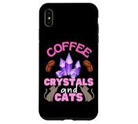 Funny Coffee Crystals and Cats Witch Quote Halloween Cats Case for iPhone XS Max