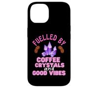 Funny Coffee Crystals and Good Vibes Witch Quote Halloween Case for iPhone 14