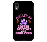Funny Coffee Crystals and Good Vibes Witch Quote Halloween Case for iPhone XR