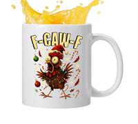Funny Coffee Cups | 350ml Ceramic Drinking Container with Chicken Design - Drinking Cups for Drinks and Coffee, Birthday Christmas Valentine's Day Friends Colleagues Home Office Juice Bi