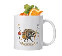 Funny Coffee Cups 350ml Cute Raccoon Comfort Handle Table Decor