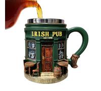 Funny Coffee Cups - 3D Vintage Novelty Resin 300ml, Irish Pub Tea Mug with Material, Beverage Accessory with Design for Tea Milk Beer Drink Home Office Travel Bar Day Christmas