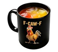 Funny Coffee Cups with Hen - Double Enamelled Finish for the Home - Funny Tea for Animal Lovers, for Kitchen, Farm, Birthday, Christmas, St, Drink, Wine, Juice, Beer