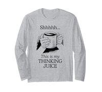 Funny Coffee Drinker Thinking Juice Caffeine Lover Long Sleeve T-Shirt