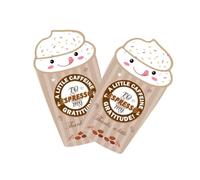 Funny Coffee Gift Card Holders Thanks a Latte Coffee Holiday Money Holder Appreciation Gift Card Set for Mothers Day Teacher Graduation Employee Office 25 pcs (Brown)