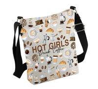 Funny Coffee Gift Coff-ee Crossbody Bag C-offee Lover G-ift C-offee Themed G-ift Co-ffee Addict Gi-ft Barista Gi-ft (Drink Coffee Bag)