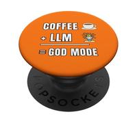 Funny Coffee + LLM AI Tech Humor Prompt Engineering PopSockets Adhesive PopGrip