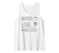 Funny Coffee + LLM AI Tech Humor Prompt Engineering Tank Top