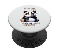 Funny Coffee Lover Panda Design PopSockets Adhesive PopGrip