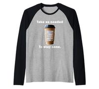 Funny Coffee Lover Prescription Medicine Graphic Raglan Baseball Tee