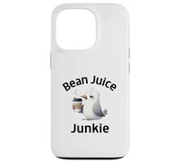 Funny Coffee Lovers Bean Juice Junkie Cute Seagull Case for iPhone 13 Pro
