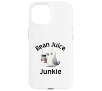 Funny Coffee Lovers Bean Juice Junkie Cute Seagull Case for iPhone 15