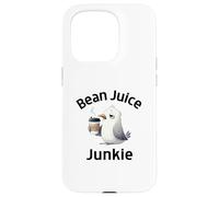 Funny Coffee Lovers Bean Juice Junkie Cute Seagull Case for iPhone 15 Pro