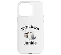Funny Coffee Lovers Bean Juice Junkie Cute Seagull Case for iPhone 15 Pro Max