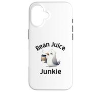 Funny Coffee Lovers Bean Juice Junkie Cute Seagull Case for iPhone 16