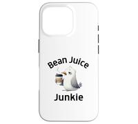 Funny Coffee Lovers Bean Juice Junkie Cute Seagull Case for iPhone 16 Pro