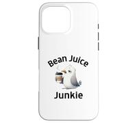 Funny Coffee Lovers Bean Juice Junkie Cute Seagull Case for iPhone 16 Pro Max