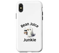 Funny Coffee Lovers Bean Juice Junkie Cute Seagull Case for iPhone X/XS