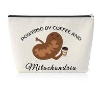 Funny Coffee Makeup Bag Coffee Themed Gift for Friend Sister Chemistry Gifts for College Student Accessories Decor Toiletry Bag Biology Teacher Presents for Women Zipper Pouch