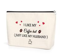 Funny Coffee Makeup Bag Gifts for Women Coffee Lovers Gift Ideas Funny Gifts for Wife from Husband Cosmetic Bag Coffer Drinker Gift for Women Cosmetic Travel Pouch