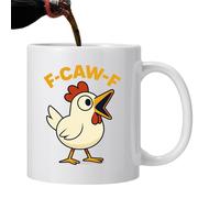Funny Coffee Mug, 325 ml Ceramic Funny Chicken Mug - Rooster Tea Cup - For Women Men and Colleagues for Tea Coffee Milk Hot Chocolate and Drinks for Work Home Travel