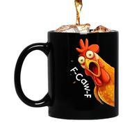 Funny Coffee Mug - 350ml Chicken Ceramic Drinkware - Fun Mugs Novelty Drink Cups | for Desk Decor Hot Cold Tea Milk Water Juice Beverage Men Women Christmas Office School Dorm