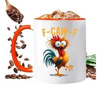 Funny Coffee Mug - 350ml Novelty Rooster Design Ceramic | Drinkware Humorous Animal Themed | Rude Mugs Kitchen Collection | Witty Gift Idea For Chicken Enthusiasts, Home Office Use With Comfort Grip H