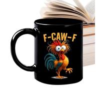 Funny Coffee Mug - 350ml Rooster Ceramic Novelty | Funny Coffee Tea Cup | Drinkware Great for Coworkers, Women, Men, Sisters, Friends, Office and Home, Hot & Cold Drinks