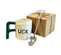 Funny Coffee Mug, Fuck This Shit Cup, Secret Mug 14 Oz White Equipped Spoon