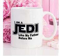 Funny Coffee Mug I Am A Jedi Like My Father Before Me Ceramic Coffee Mug 11 oz Coffee Mug Tea Cup White Gift for Women Men