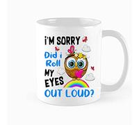 Funny Coffee Mug, I'm Sorry Did I Roll My Eyes Out Loud ，Owl Cup, Birthdays, holidays, Halloween, Christmas gifts for friends, colleagues, family ，11 oz Heat Reveal Color Change Mug
