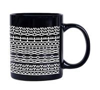 Funny Coffee Mug with Hidden Message “Kiss My Whole Ass”， 11oz White Black Ceramics Novelty Drinking Cup for Adults， Humorous Gift Idea for Coffee Lovers Friends Coworkers， 13cm (White)