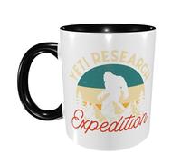 Funny Coffee Mugs, Coffee Cups Bigfoot Research Expedition Multicoloured Porcelain Mug for Office Home 330Ml