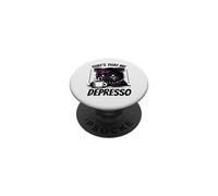 Funny Coffee Sarcastic Cats Gothic-Emo-Music DRINK Coffee PopSockets Adhesive PopGrip