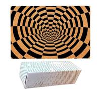 Funny Coir Doormat Hole Optical Illusion Pattern Welcome Front Porch Decor Doormat for The Entrance Way Personalized Rugs with Heavy-Duty PVC Backing Non Slip Outdoor Coir Doormat 23.6 x 15.8 inch