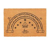 Funny Coir Doormat Speak Friend and Enter Rings Front Door Mat Entryway Outdoor Mat with Heavy Duty Front Porch Welcome Mats Entry Brown Mat with Black Font 23.6 x 15.7 inch