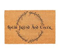 Funny Coir Doormat Welcome Mats with Heavy Duty Front Porch Patio Welcome Mats Entry Natural Coconut Brown Mat Novelty Gift Doormat 23.7 x 15.7 inch (Speak Friend And Enter)