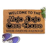 Funny Coir Doormat Welcome to The Mojo Dojo Casa House Where Everyone Is Kenough Welcome Front Porch Doormat For The Entrance Way Personalized Rug Heavy-Duty Non Slip Outdoor Coir Doormat 30x18 inch
