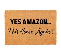 Funny Coir Doormat Yes Amazon This House Again Front Door Entryway Outdoor Mat Front Porch Welcome Mats Entry Natural Coconut Brown Mat House Warming Gift Mat Outdoor Decor Rugs 23.7x15.7 inch