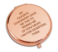 Funny Colleague Leaving Gifts for Women Travel Compact Pocket Makeup Mirror Farewell Goodbye Gifts for Coworkers Funny Going Away Present Folding Mini Pocket Mirror Christmas Retirement Present