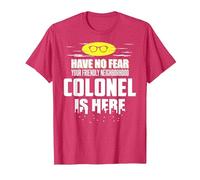 Funny Colonel T-Shirt Have No Fear T-Shirt, Men, Red Heather, 3X-Large
