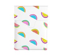 Funny Colored Watermelon, PU Leather Laptop Sleeve, Notebook Bag Laptop Case Sleeve Tablet Briefcase