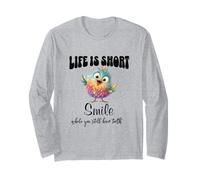 Funny Colorful Bird Shirt Cute Bird Humor Tee Life is Short Long Sleeve T-Shirt