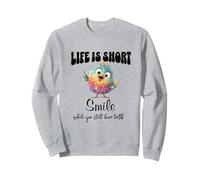 Funny Colorful Bird Shirt Cute Bird Humor Tee Life Is Short Sweatshirt
