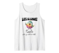 Funny Colorful Bird Shirt Cute Bird Humor Tee Life is Short Tank Top