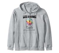 Funny Colorful Bird Shirt Cute Bird Humor Tee Life Is Short Zip Hoodie